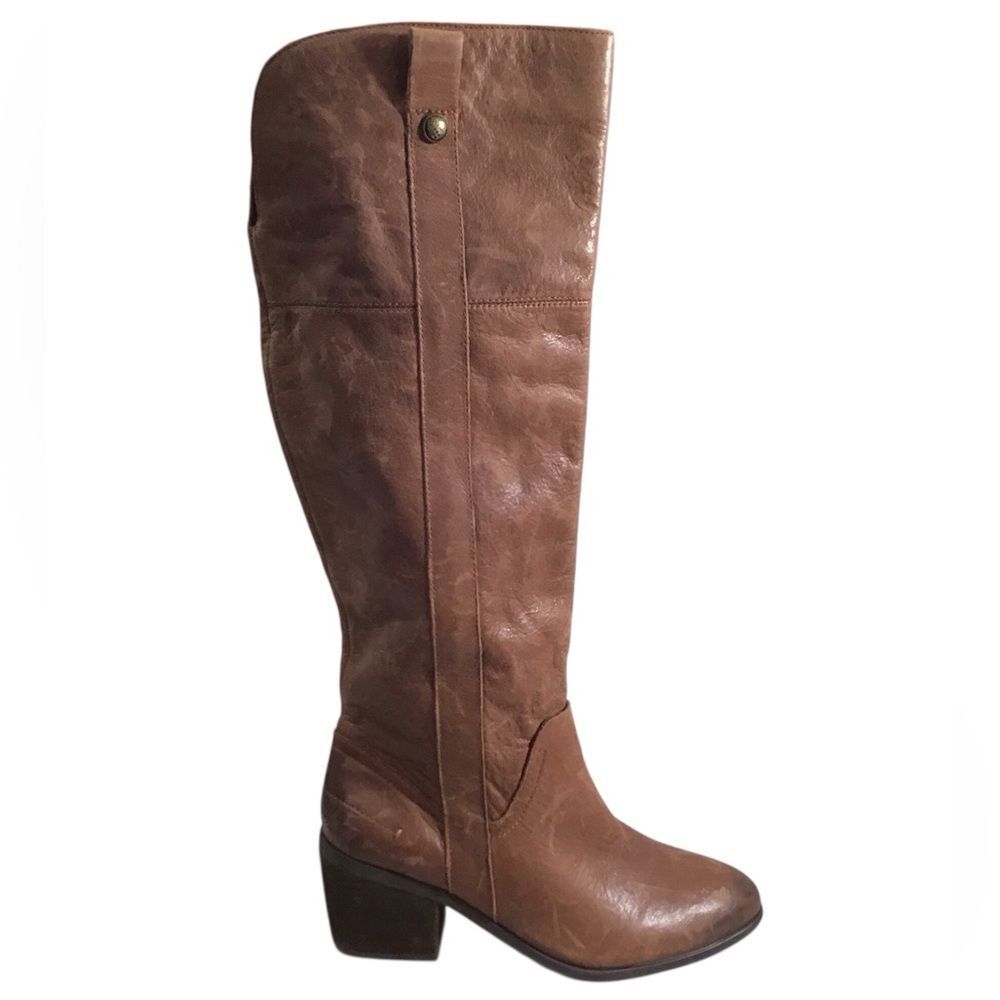 Vince Camuto Mordona Brown Knee-High Leather Boots Size 7